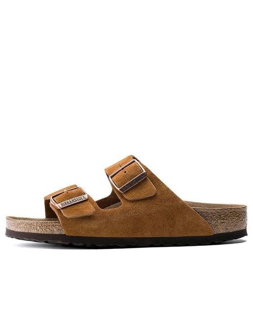 Birkenstock Brown Arizona Series Cowhide Suede Light Version Sandals for men
