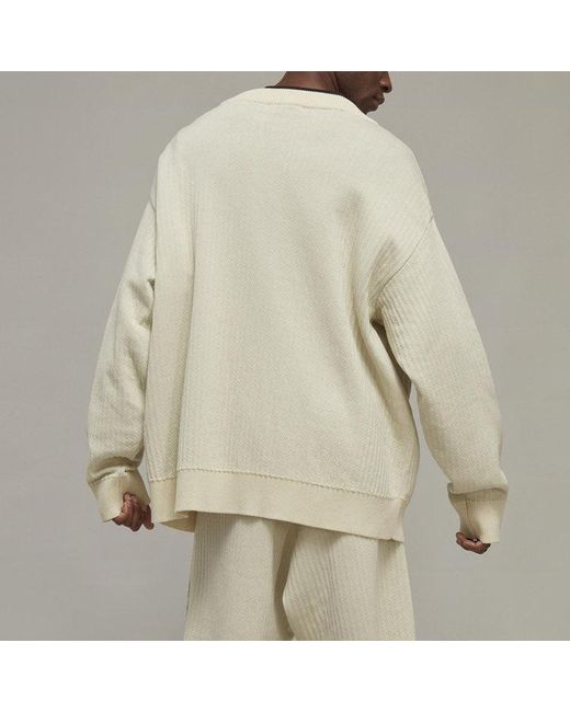 Adidas Natural Y-3 Logo Knit Cardigan 'Off'