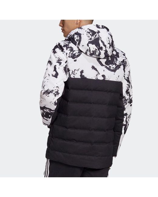 Adidas Blue Juventus Soccer/Football Sports Colorblock Hooded Down Jacket Colorblock for men