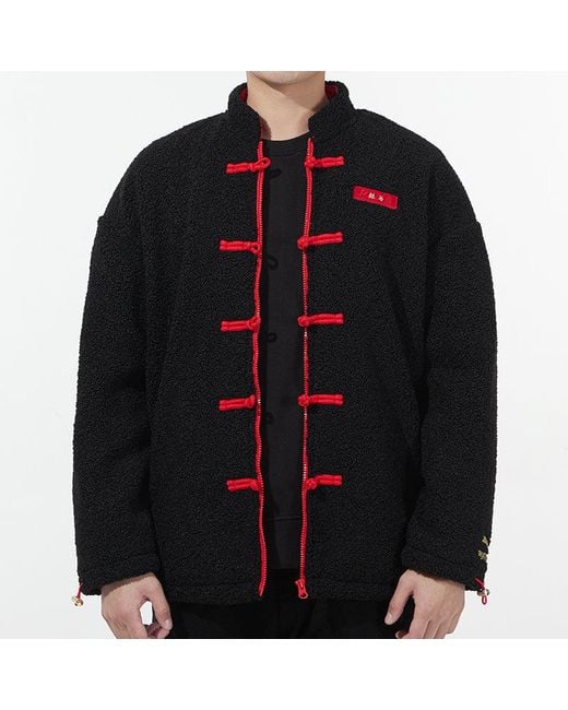 PUMA Black Limited Cny Yott Stand Collar Logo Jacket for men