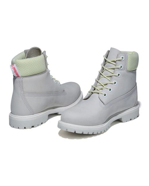 Timberland Gray (Wmns) Premium 6 Inch Waterproof Boot 'Bright Waterbuck'