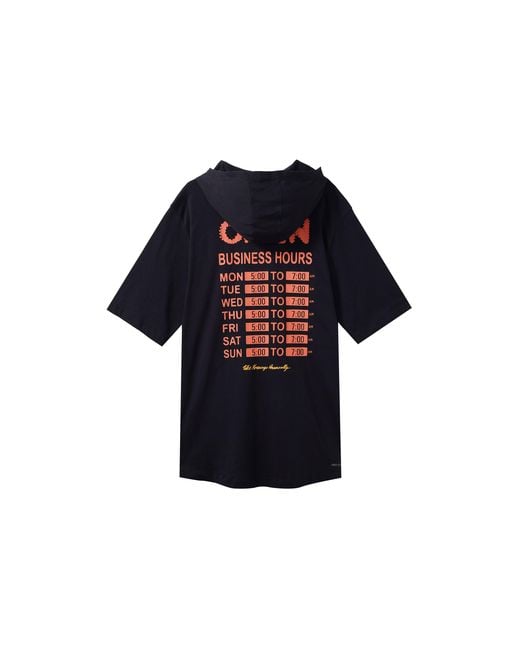 Nike Blue Alphabet Numeric Printing Hooded Pullover Short Sleeve for men