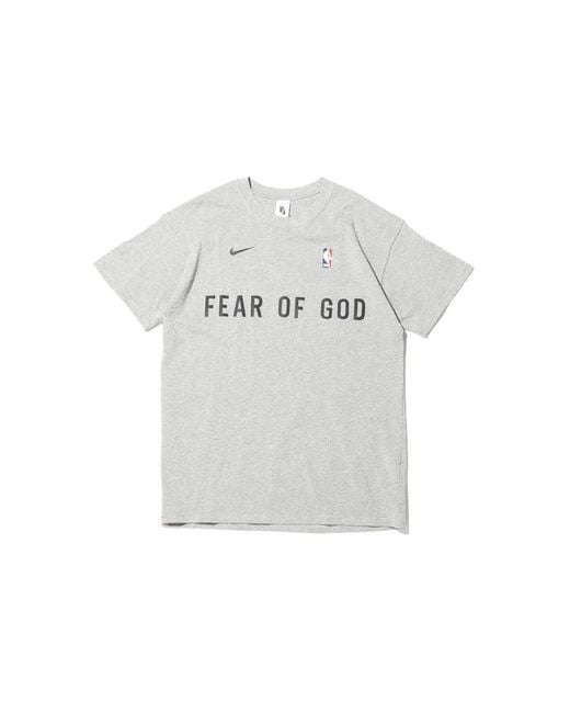 Nike Gray X Fear Of God X Nba Short Sleeve for men