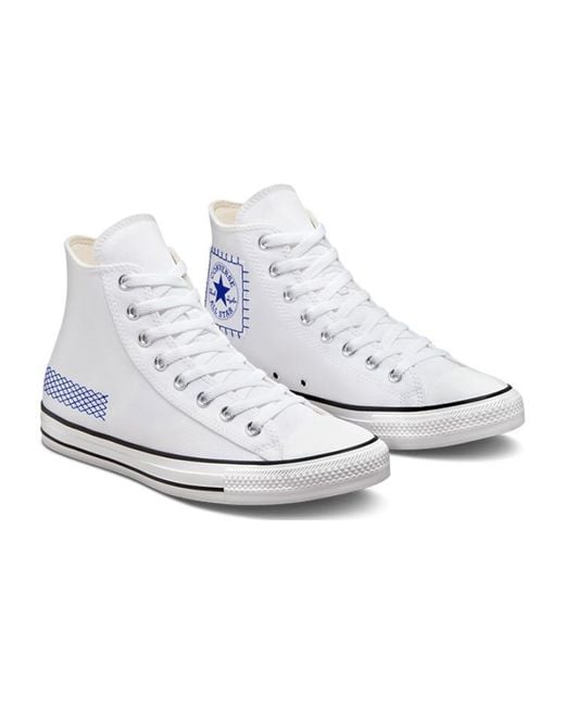 Converse White Chuck Taylor All Star High Top Retro Sports Skateboarding Shoes