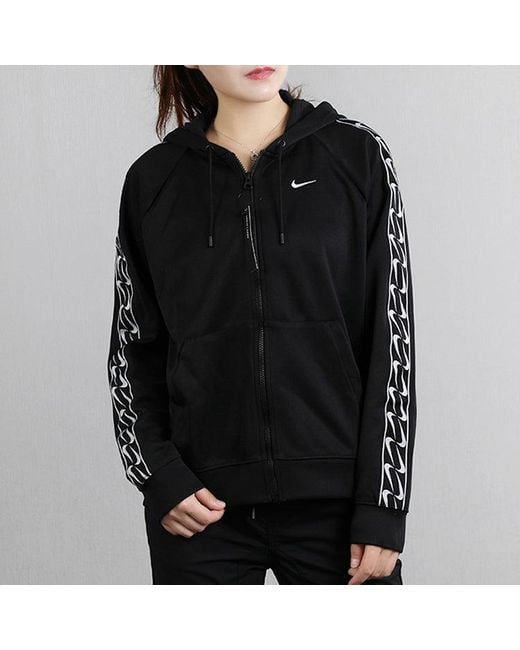 Nike Black (Wmns) Side Logo Zipper Hooded Jacket