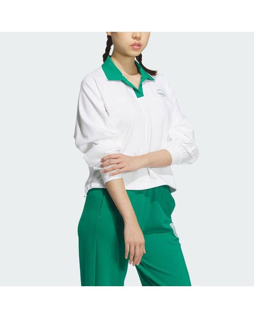 Adidas White (Wmns) Verbiage Polo Shirt Asia Sizing