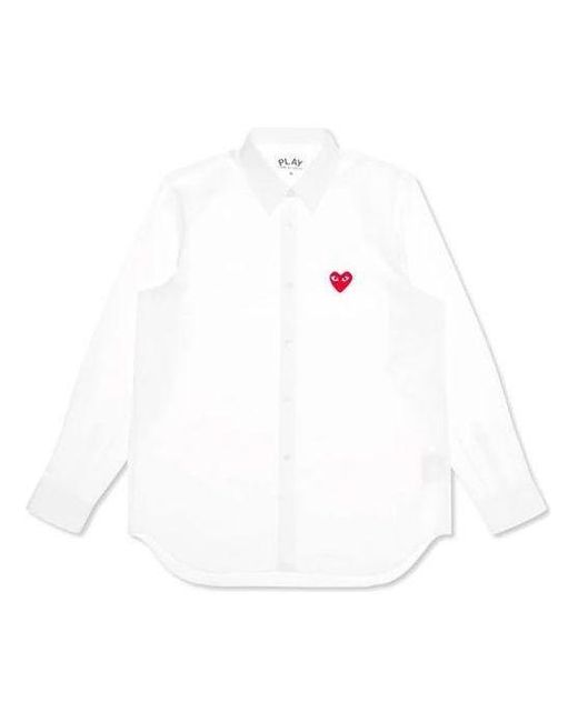 COMME DES GARÇONS PLAY White Shirt Red Emblem