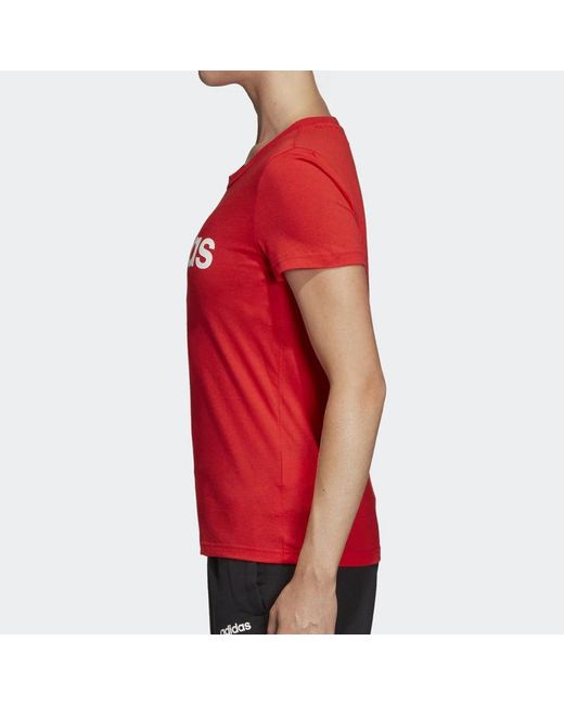 Adidas Red (Wmns) Sports Stylish Short Sleeve