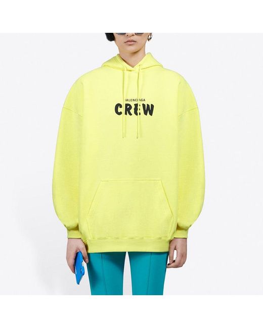 Balenciaga Yellow (Wmns) Crew Printing Hoodie