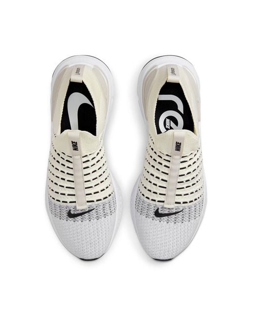 Nike White React Phantom Run Flyknit 2 Road Running Shoes for men