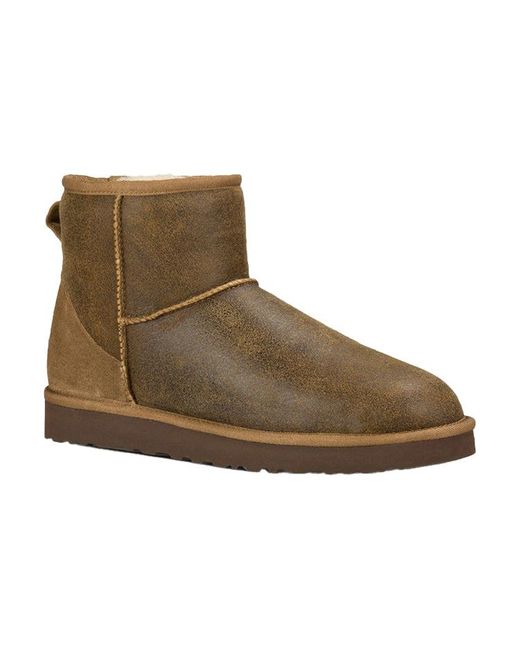 Ugg Brown Classic Mini Bomber Fleece Lined for men
