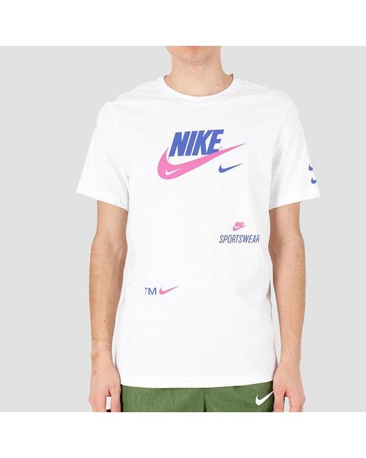Nike White Swoosh Round Neck Short Sleeve for men