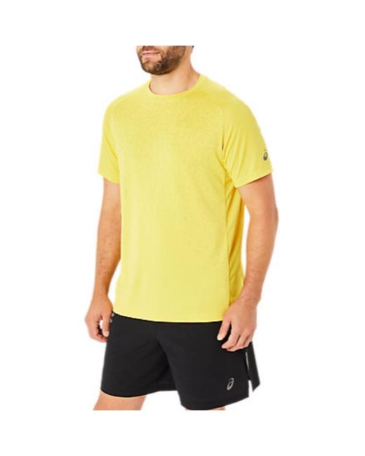 Asics Yellow Actibreeze Jacquard T-Shirt for men