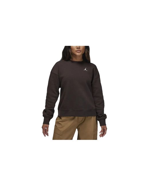 Nike Black (Wmns) Brooklyn Fleece Crewneck Sweatshirt Asia Sizing