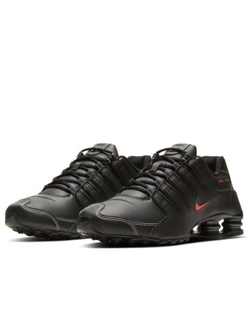 nike shox nz black and white