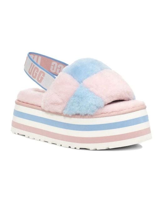 Ugg Blue (Wmns) Disco Checker Slide Thick Sole