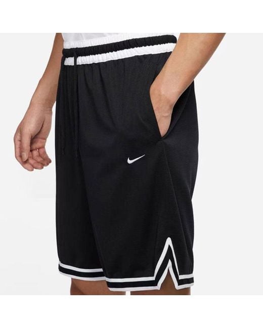 Nike Black Contrasting Colors Line Detail Lacing Straight Shorts for men