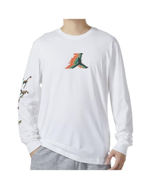 Nike White Brand Long-Sleeve T-Shirt for men