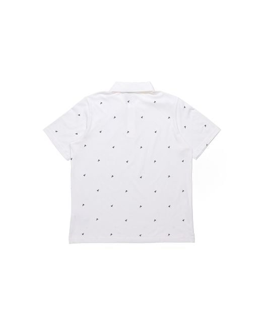 Adidas White Fi Polo Aop Logo Printing Training Sports Short Sleeve Polo Shirt for men