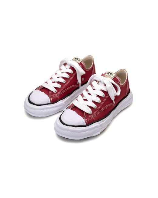 Maison Mihara Yasuhiro Red Peterson 23 Og Sole Canvas Low 'Bordeaux' for men