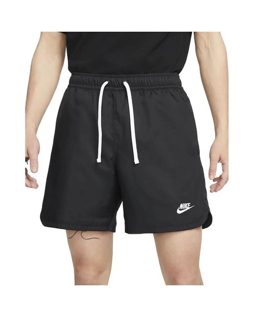 Nike Black Sportswear Solid Color Minimalistic Lacing Sports Shorts for men