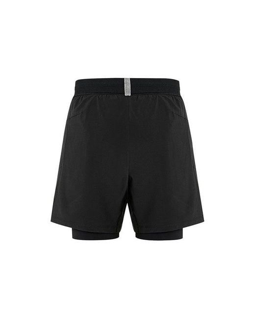 Nike Black Yoga 2-In-1 Athleisure Casual Sports Woven Training Shorts for men