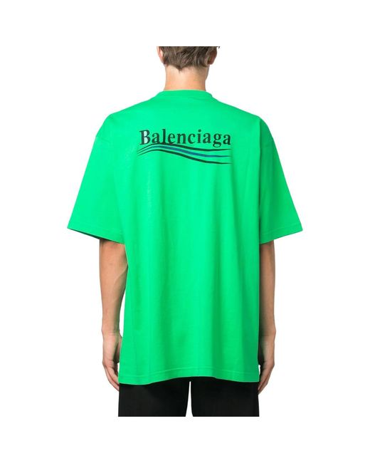 Balenciaga Green Political Campaign T-Shirt Large Fit for men