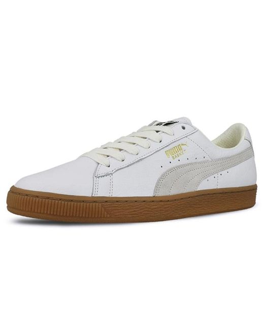 PUMA White Basket Gum Deluxe 'Gum/ for men