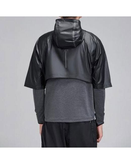 Nike Blue Splicing Logo Sports Cardigan Long Sleeves for men