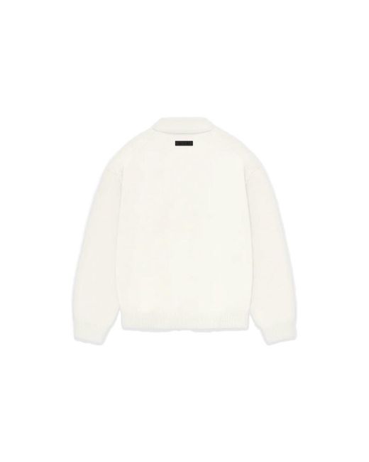 Fear Of God White Fw23 Knit Polo 'Cloud Dancer' for men