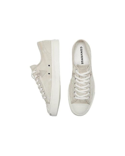 Converse White Faux Fur-Lined Leather Jack Purcell for men