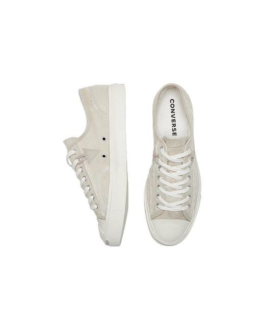 Converse White Faux Fur-Lined Leather Jack Purcell for men