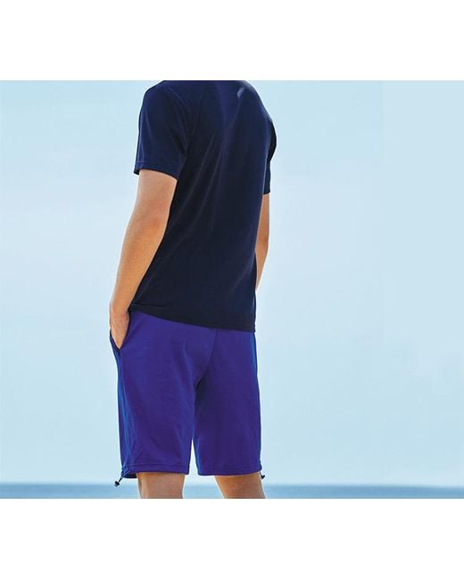 Fila Blue Alphabet Knit Round Neck Casual Sports Short Sleeve for men
