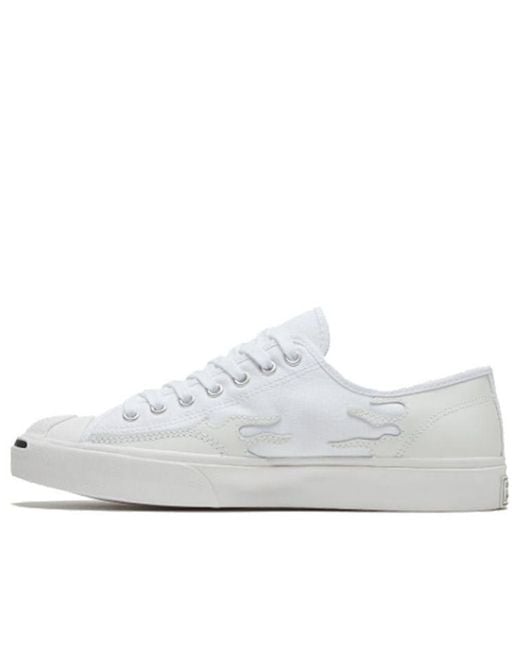 Converse White Jack Purcell Flames' Low Top for men