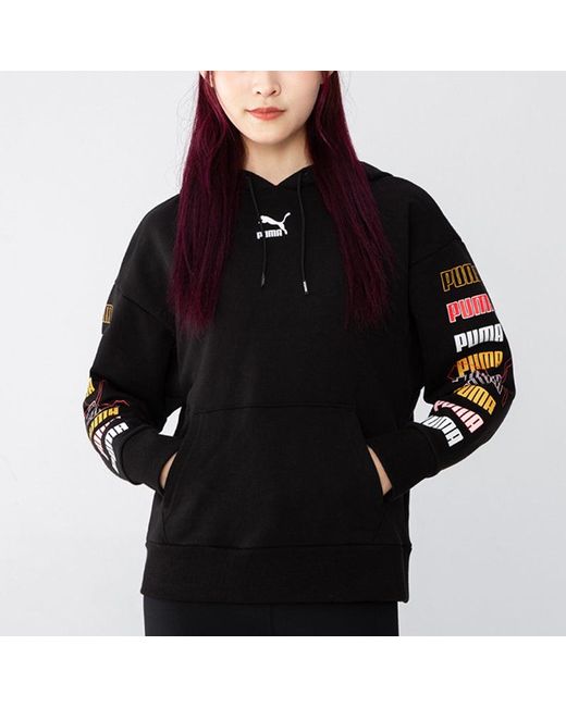 PUMA Black (Wmns) Classics Graphics Hoodie