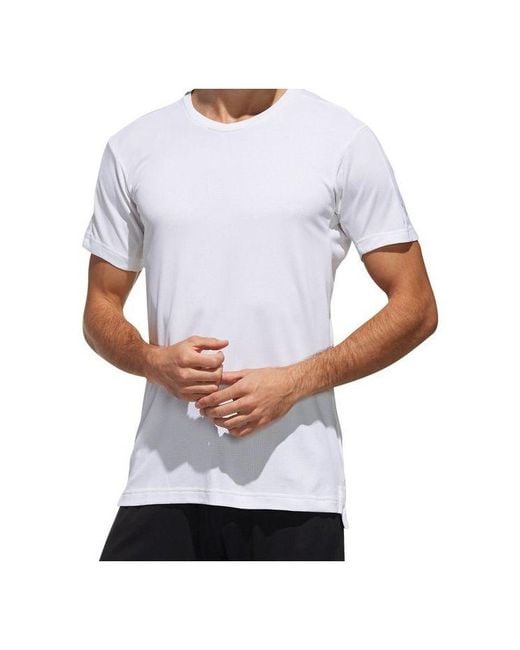 Adidas White Tennis Sports Quick Dry Short Sleeve for men