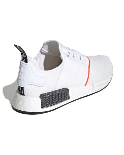 Adidas White Nmd_r1 ' Solar Red' for men