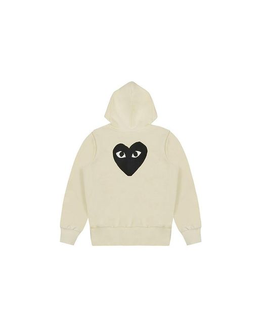 COMME DES GARÇONS PLAY White C Zip Hoodie Big Heart for men