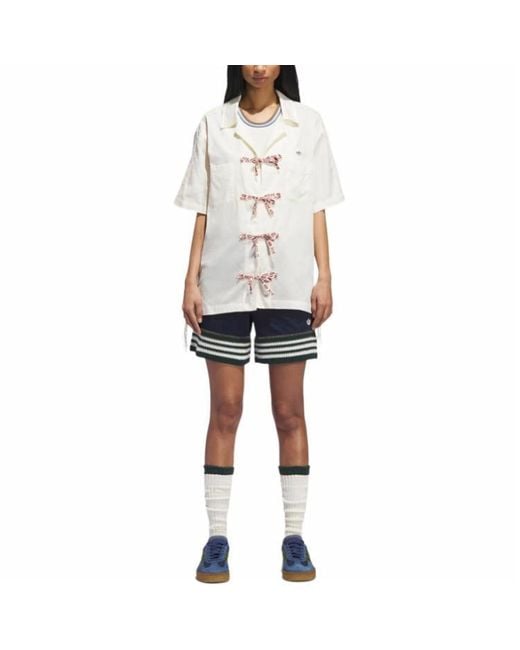 Adidas Natural X Clot Bowling Shirt 'Cream' for men