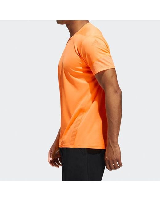 Adidas Orange 25/7 Tee Runr Running Short Sleeve for men