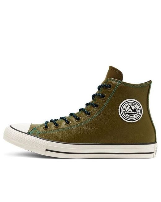 Converse Green Tumbled Leather Chuck Taylor All Star for men