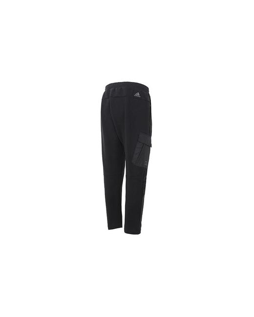 Adidas Black Cozy Breathable Casual Cargo Long Pants for men