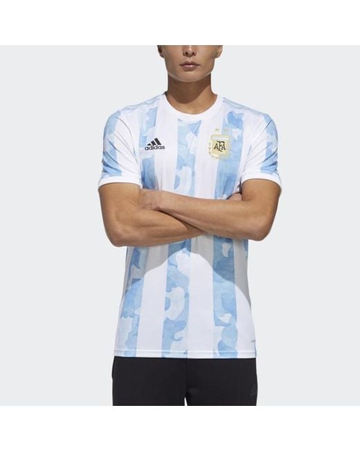 Adidas Blue Sw Fan Edition 21 Home Soccer Jersey Asia Sizing 'Messi' for men