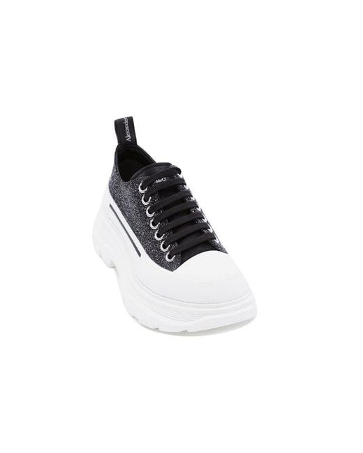 McQueen Black (Wmns) Tread Slick Lace Up Low 'Galaxy'