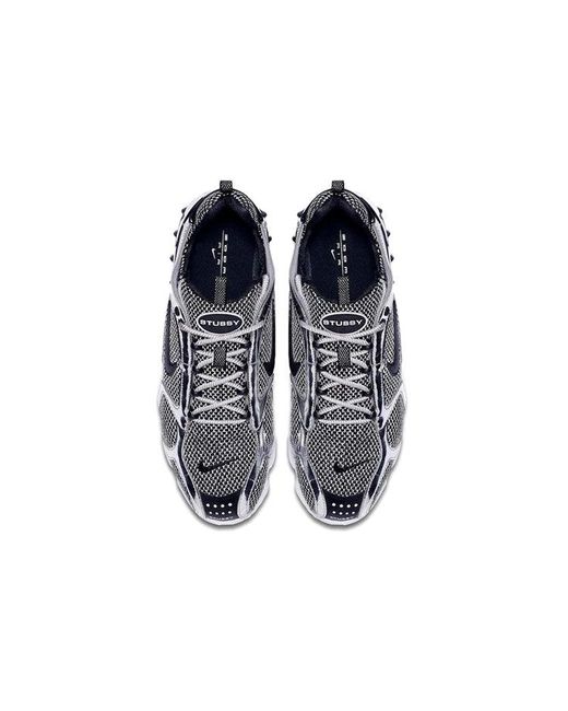 Nike Black X Stussy Air Zoom Spiridon Caged 2 'Pure Platinum' for men