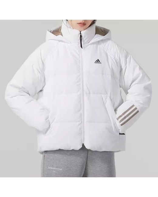 Adidas White (Wmns) Dy Hooded Down Jackets