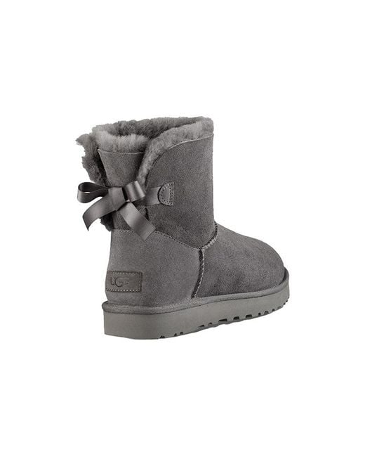 Ugg Gray (Wmns) Mini Bailey Bow Ii Boot Snow Boots