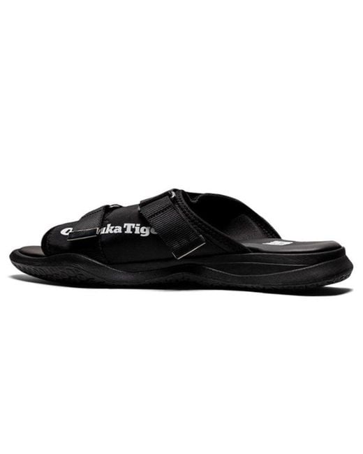 Onitsuka Tiger Black Ohbori Slider Stylish Sports Sandals for men