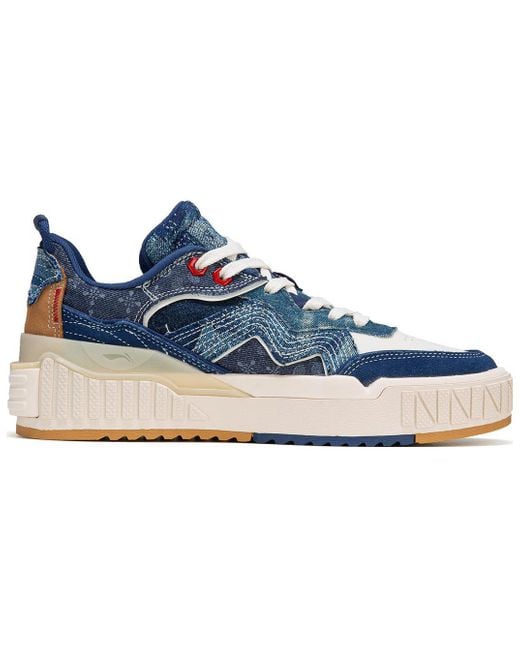 Li-ning Blue 001 Unblock Skate Shoes 'Jeans' for men