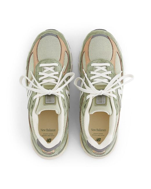 New Balance White 990 V4 Made for men